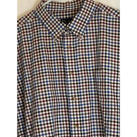 Jos A Bank Mens Long Sleeve‎ Size XXL Travelers Collection Blue, White & Red - Picture 2 of 11